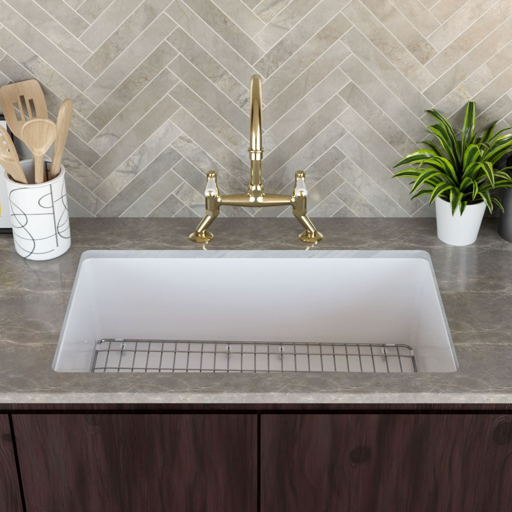 Valquest 31" Undermount Fireclay Single Bowl Kitchen Sink