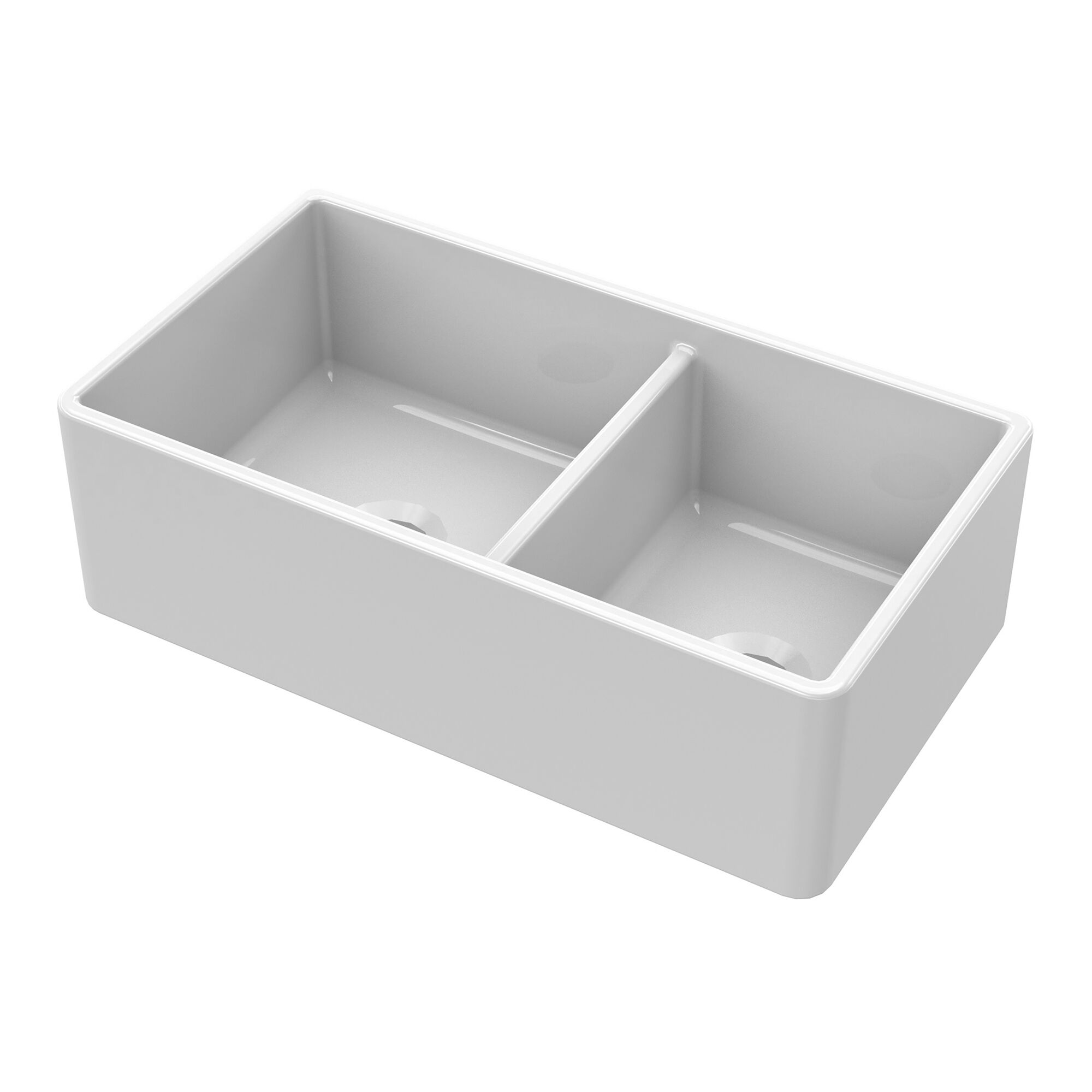 Valquest 33" Belfast Apron Front Fireclay Double Bowl Kitchen Sink