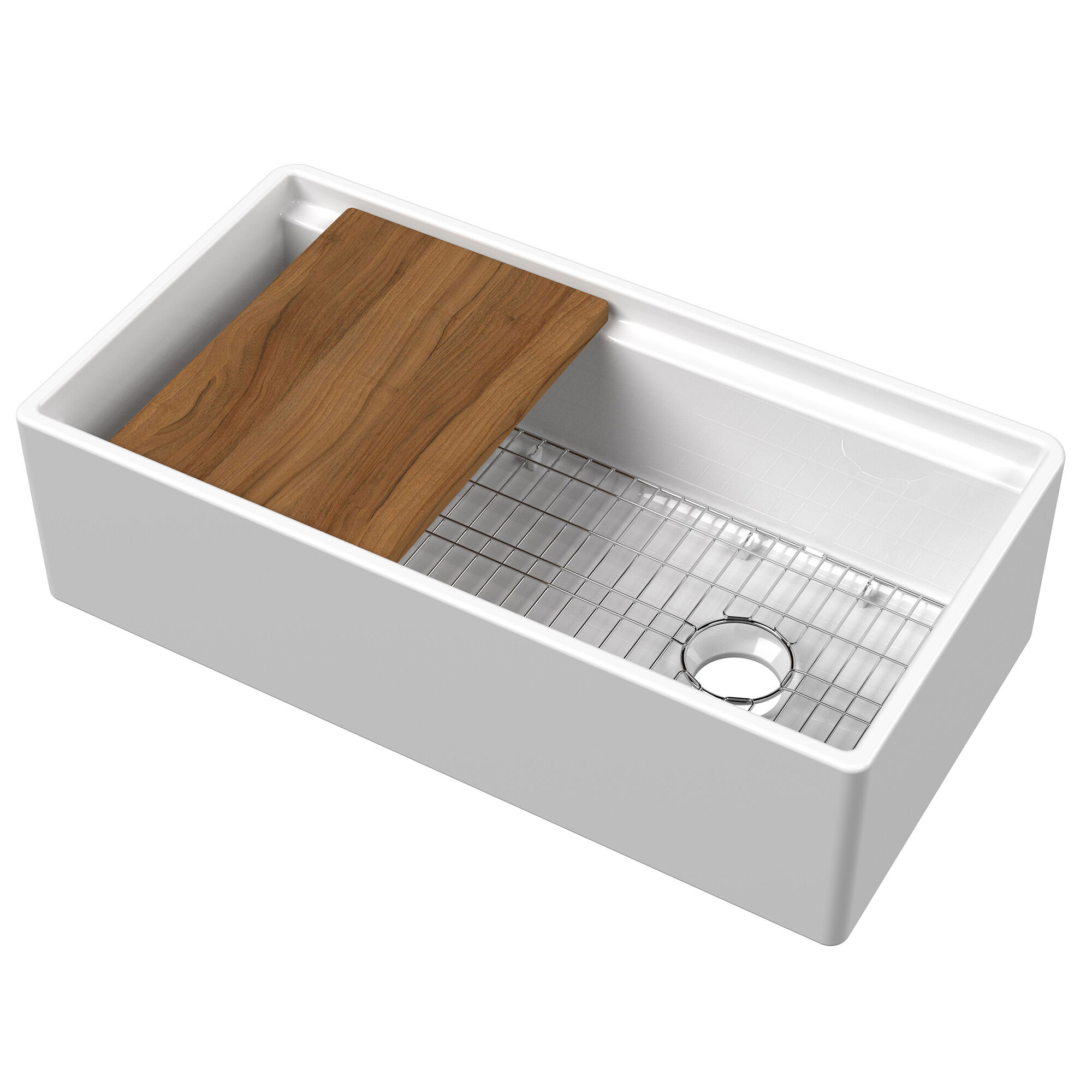 Valquest 36" Apron Front Fireclay Single Bowl Kitchen Sink